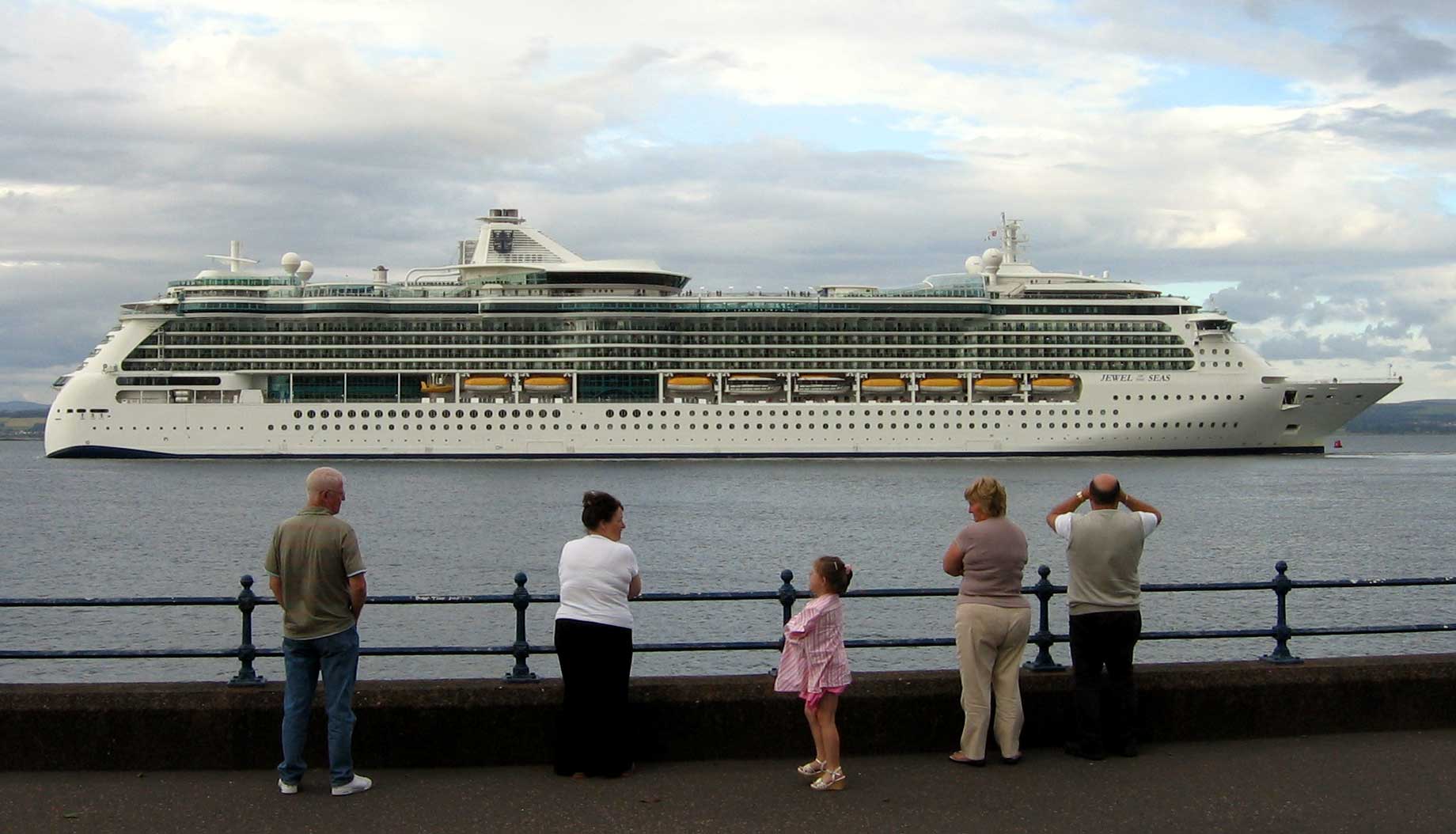 Cruise ship in Scottish port